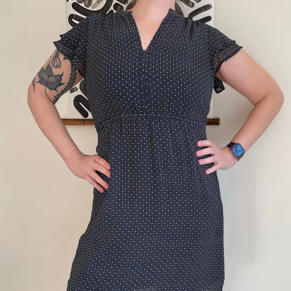 Black & White Geometric Patterned Dress